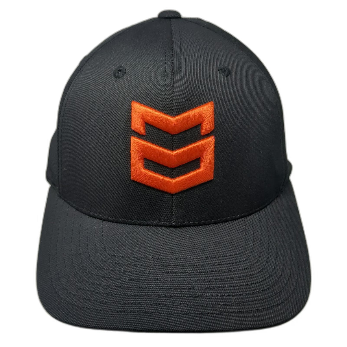 Yupoong Snapback Hat Black One Size MTN OPS Orange Logo Flexfit 110 Structured