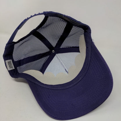 Bass Pro Shops Snapback Mesh Back Trucker Hat Purple OSFM Gone Fishing