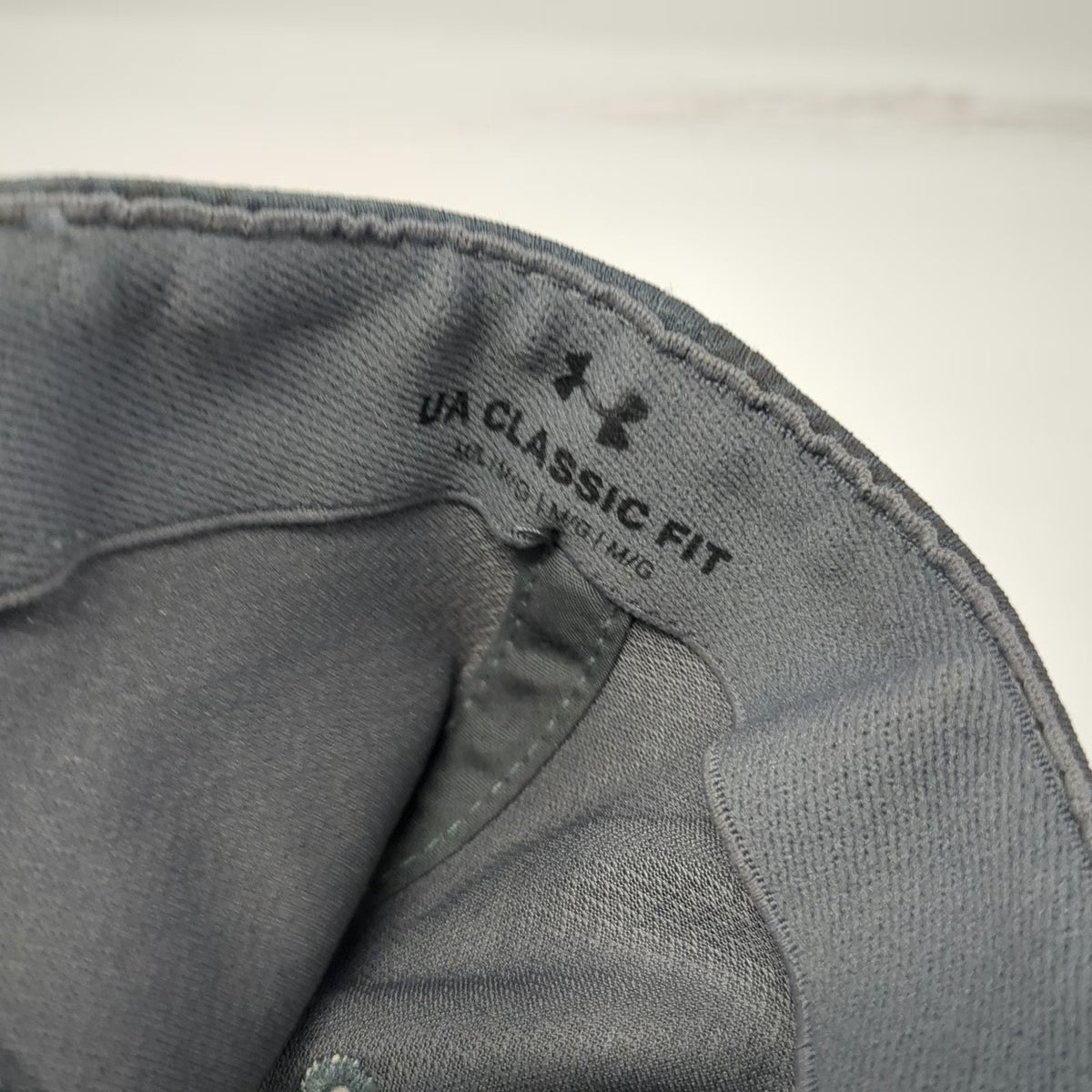 Under Armour Baseball Cap Gray L Stretch Fit Embroidered Tonal Pattern Hat
