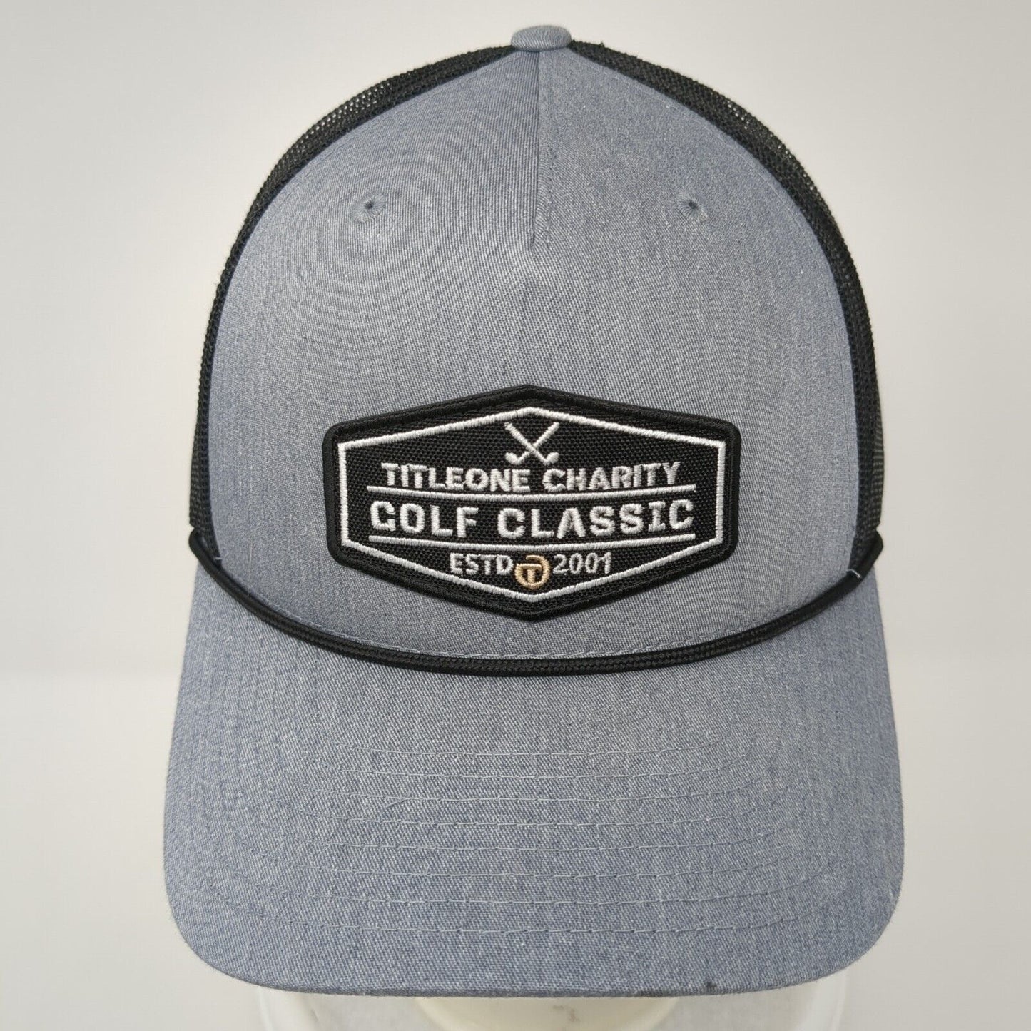 Titleone Charity Golf Classic Snapback Rope Trucker Hat Gray One Size