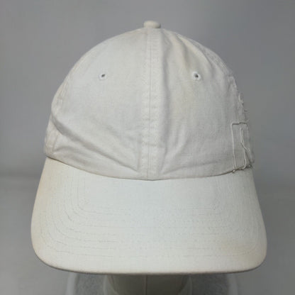 PUMA Slideback Hat White OSFA Adjustable Solid Vent Holes 6 Panel