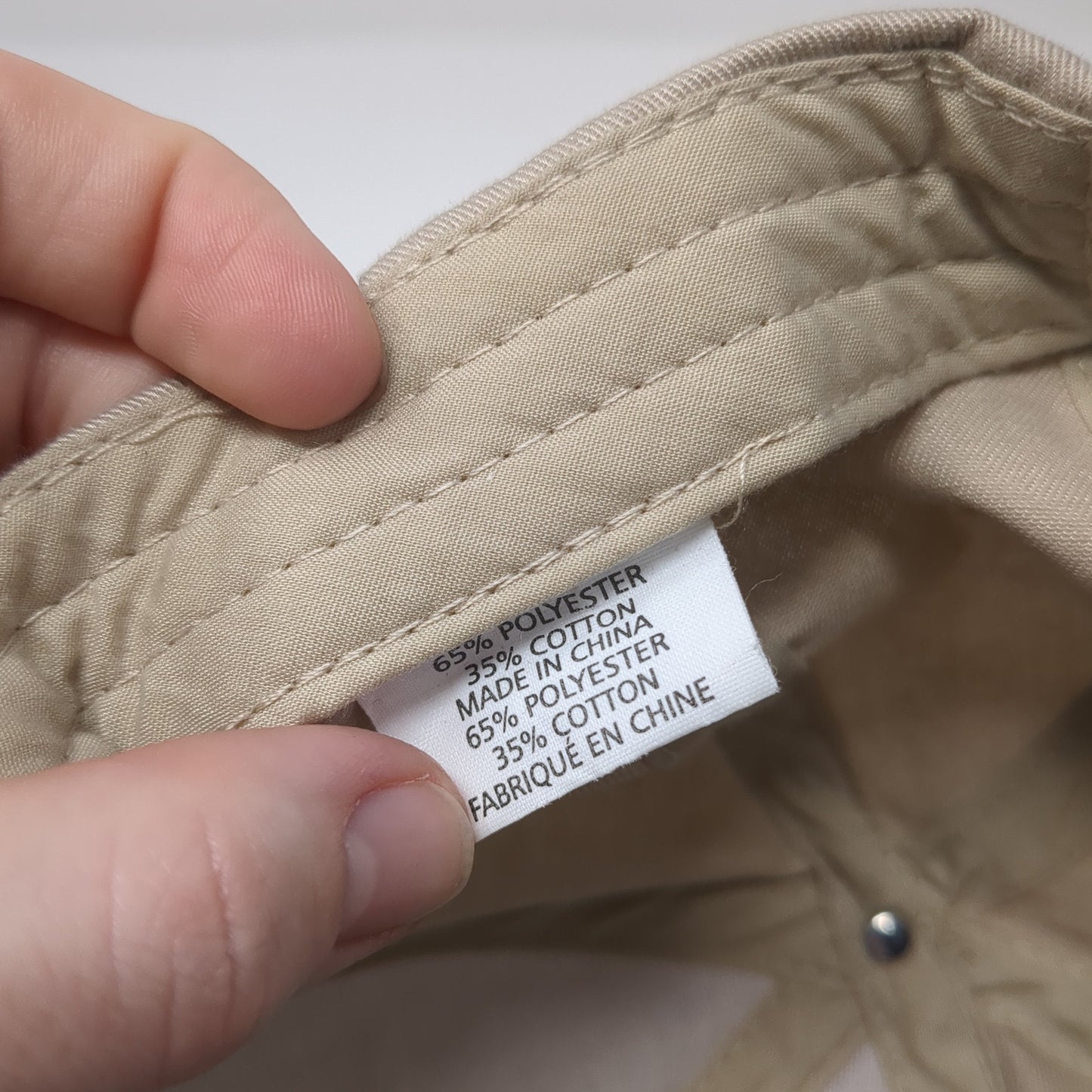 Great Circle Snapback Hat Beige One Size Solid Adjustable Embroidered
