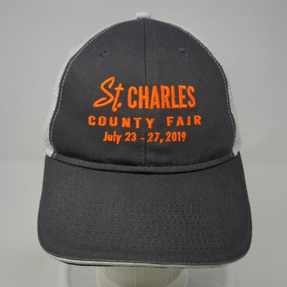 St. Charles County Fair Strapback Trucker Hat Gray One Size Mesh Back