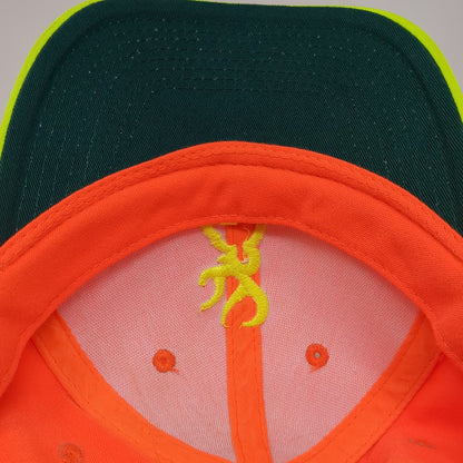 Browning Baseball Cap Orange Green One Size Buckmark Logo Outdoors Hunting Hat