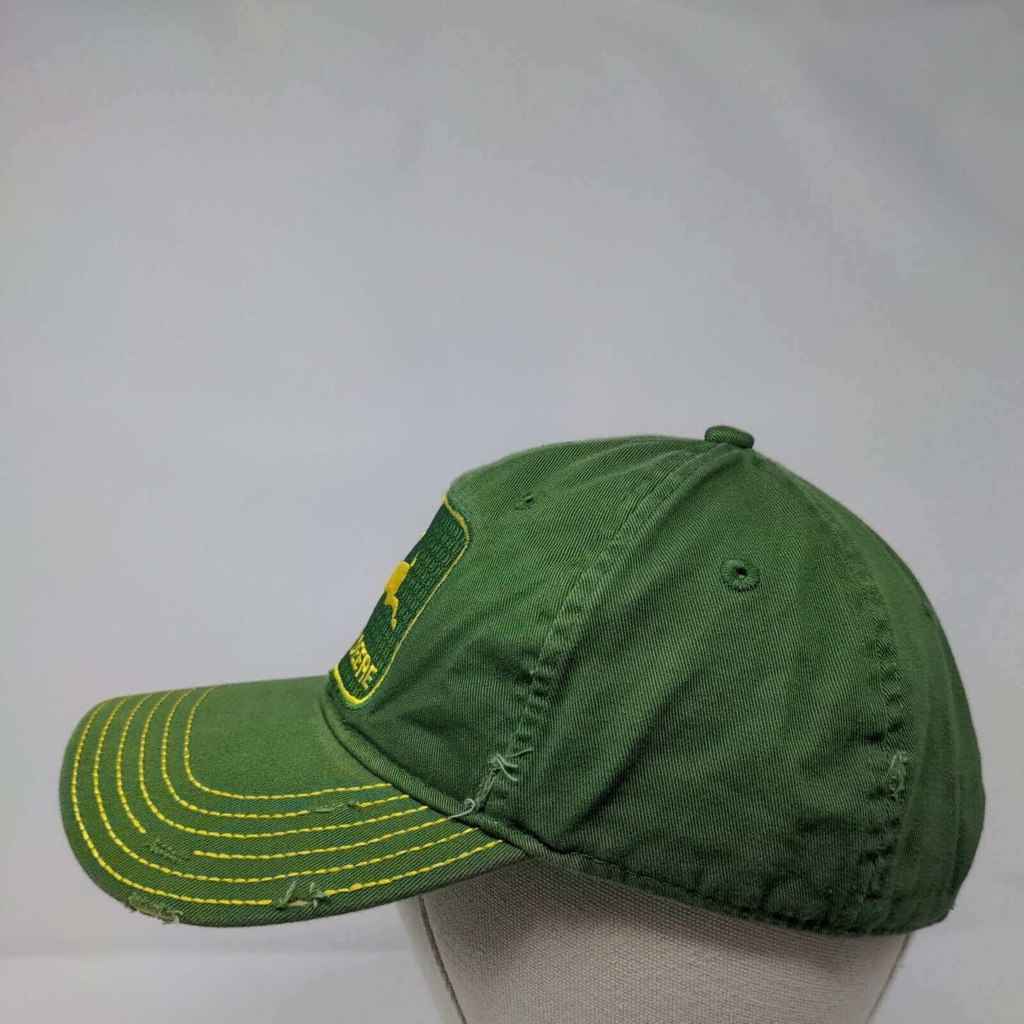 John Deere 1987 Snapback Hat Green OSFM Adjustable Embroidered Distressed Cotton