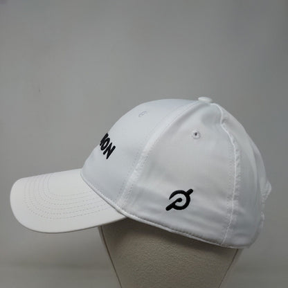 Peloton Men's Slideback Hat White Adjustable Polyester Embroidered Logo