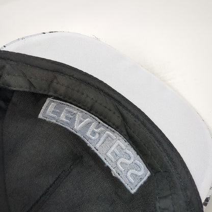 Level 22 5 Panel Black White OSFM Fearless Marble Print Flat Brim Snapback Hat