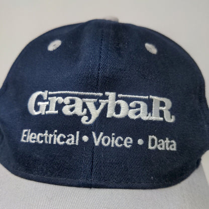 GrayBar Men's Snapback Hat Blue Gray Size OSFA Embroidered Logo Cotton