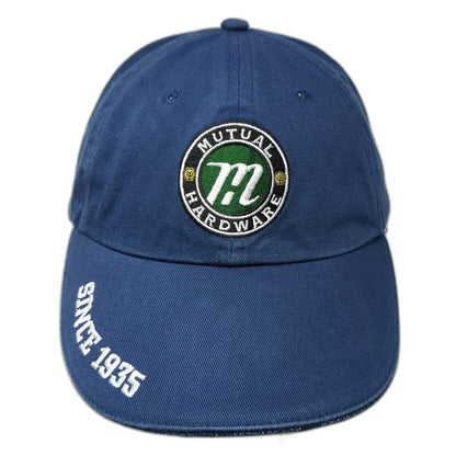 Zagwear Mutual Hardware Since 1935 Blue Baseball Cap One Size Slideback Hat