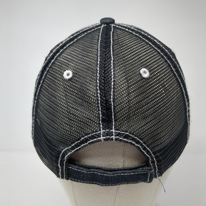 I'll Bring Bail Strapback Trucker Hat Black OS Adjustable Mesh Back Distressed