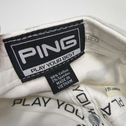 Ping Baseball Cap White Camo One Size Slideback Golf Play Your Best Patch Hat