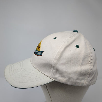 Simplot Grower Solutions Slideback Hat Tan One Size Embroidered 6 Panel