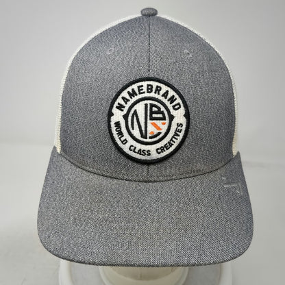 NAMEBRAND Trucker Hat Gray White One Size Mesh Snapback World Class Creatives