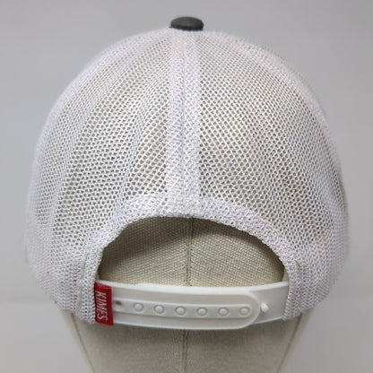 Kimes Ranch Snapback Mesh Back Trucker Hat Gray OSFA Embroidered