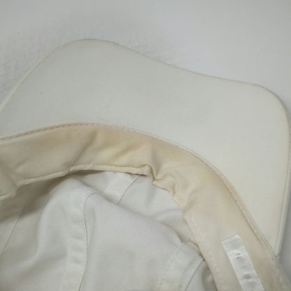 Nike Baseball Cap White One Size Golf Swoosh Hat Elastic Back Cotton Blend