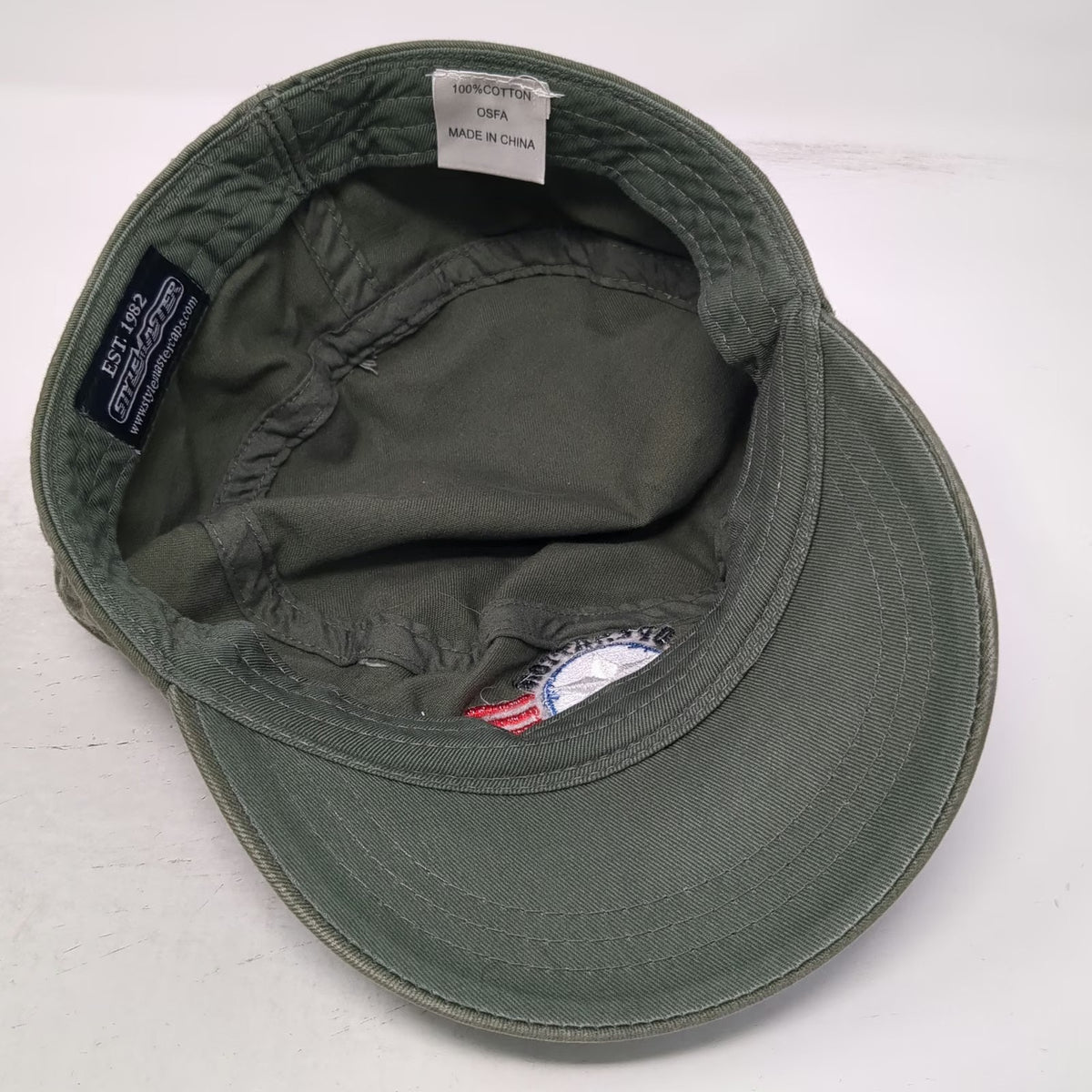 Stylemaster Army Cap Green One Size Operation Homefront Jim Beam Cotton Hat