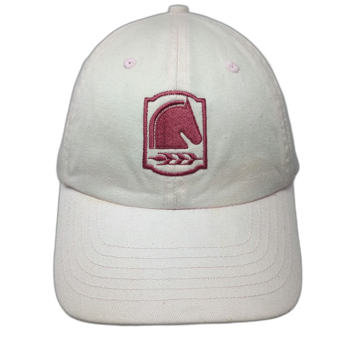 Baseball Cap Pink One Size Mary's Tack & Feed Horse Logo Del Mar Slideback hat