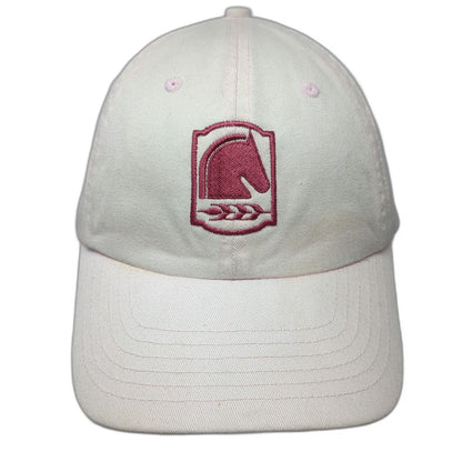 Baseball Cap Pink One Size Mary's Tack & Feed Horse Logo Del Mar Slideback hat
