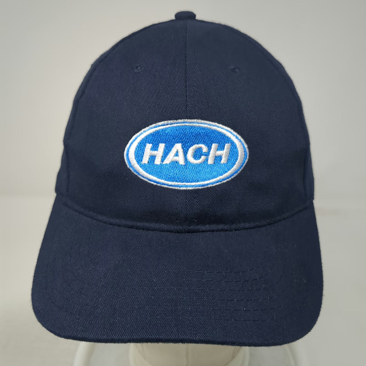 Hach Corporate Logo Blue Baseball Cap Hat One Size Strapback Adjustable