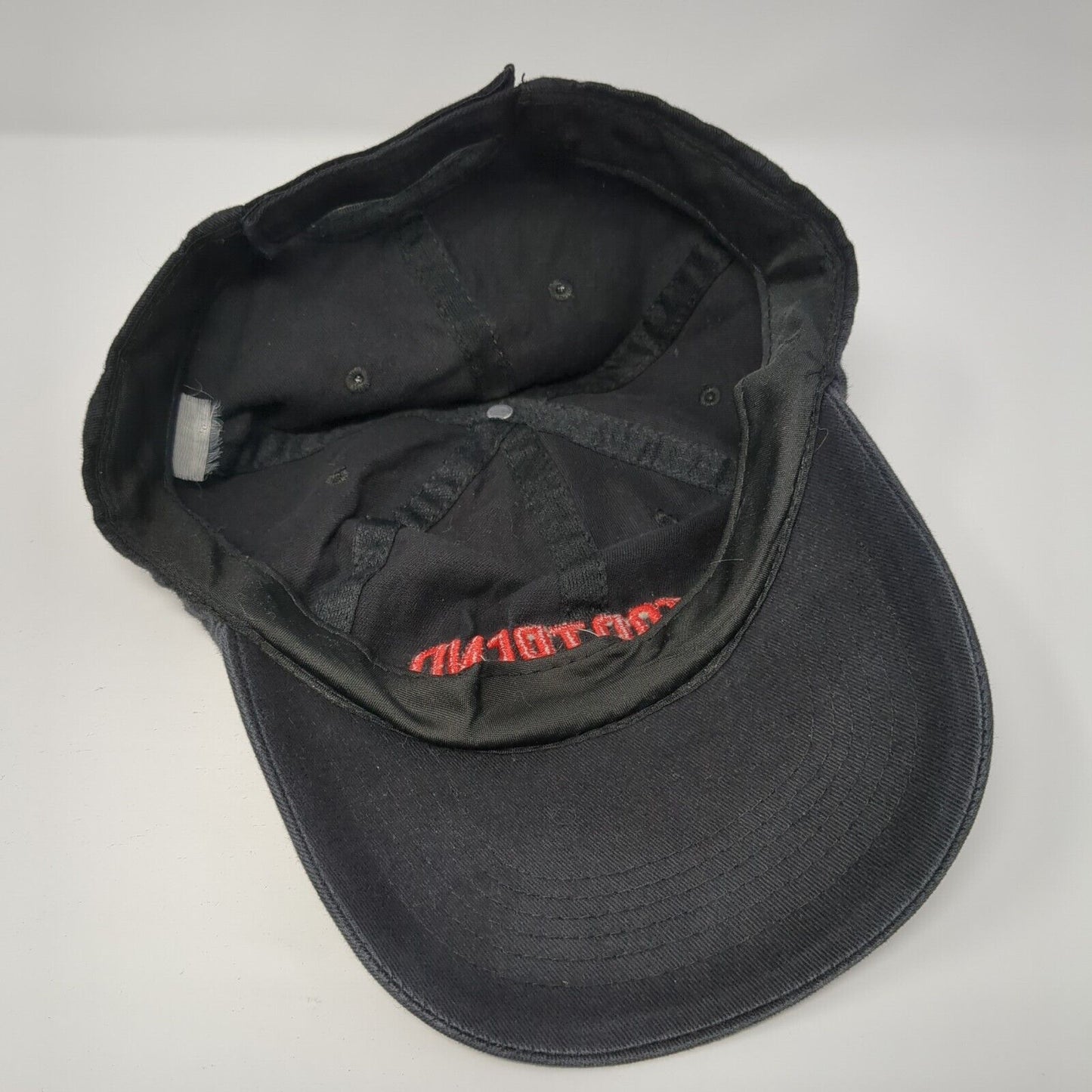 Motor Trend Strapback Hat Black One Size Adjustable Embroidered 6 Panel