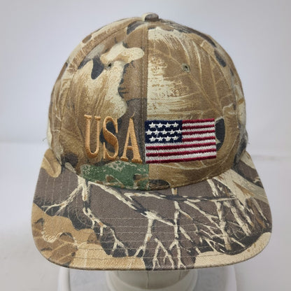 Mercury American Baseball Cap Brown Camo One Size USA Flag Made in USA Hat