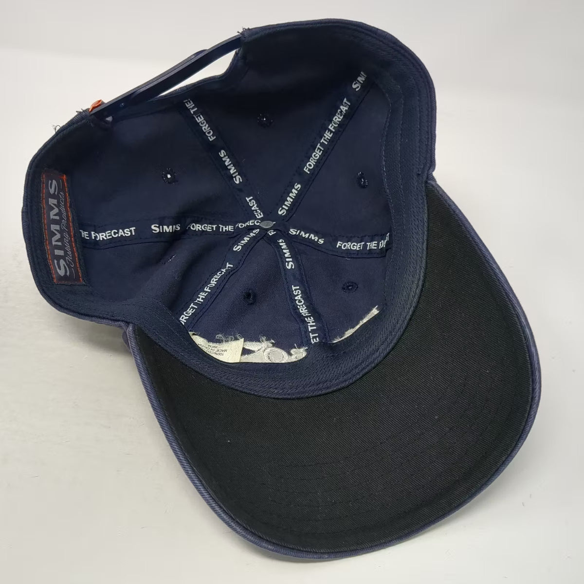 Simms Snapback Hat Blue OS Picabo Angler Fly Fishing Shop Cotton Adjustable