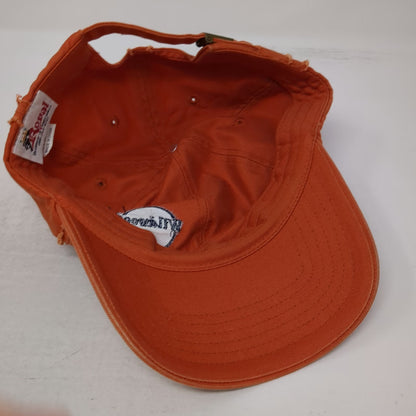 Royal Baseball Cap Orange One Size Distressed Seams Wildwood New Jersey Hat
