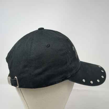Harley-Davidson Baseball Cap Black One Size Silver Studded Hat Adjustable Script