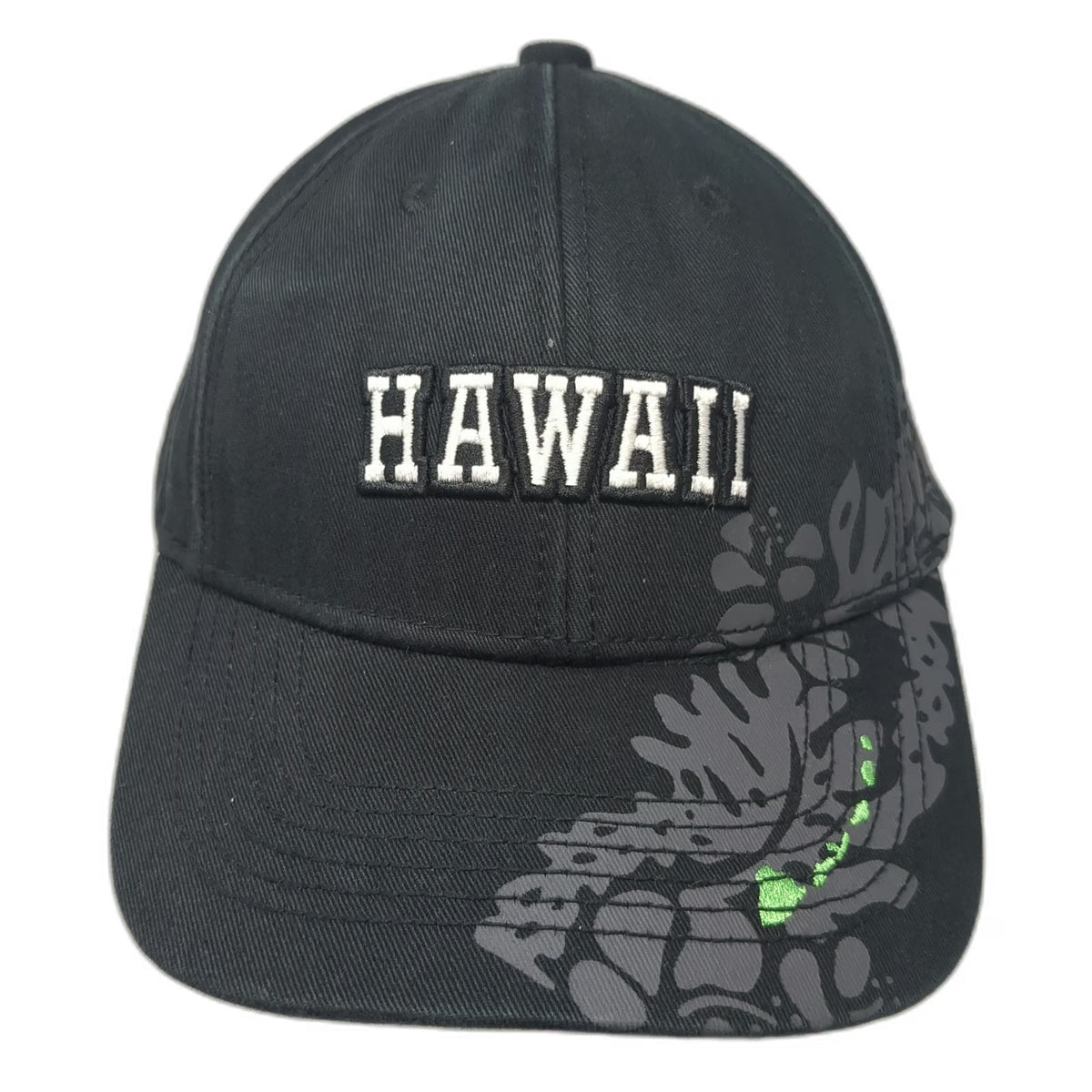 Hawaiian Headwear Baseball Cap Black One Size Floral Hawaii Graphic Flag Hat