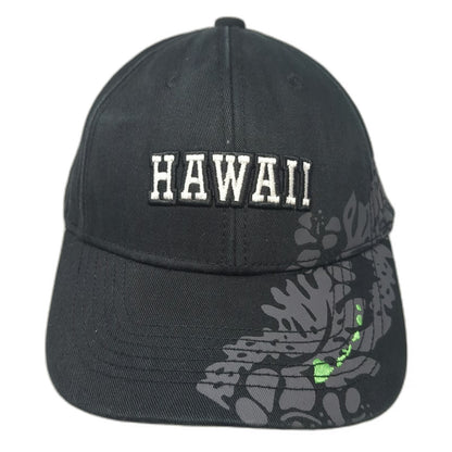 Hawaiian Headwear Baseball Cap Black One Size Floral Hawaii Graphic Flag Hat
