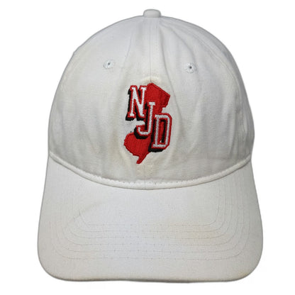 Port & Company Baseball Cap White One Size NJD New Jersey Logo Strapback Hat