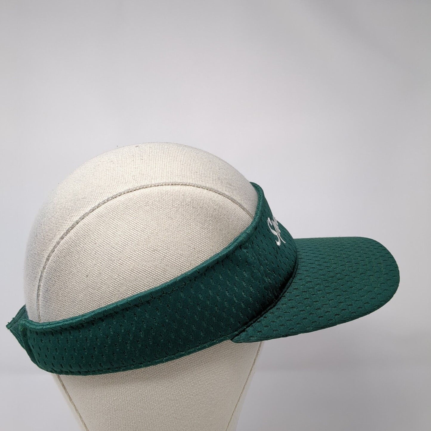 Spartans Strapback Sun Visor Hat Green One Size Adjustable Embroidered OC
