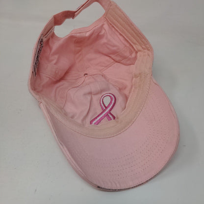 Breast Cancer Awareness Pink Ribbon NBCF Strapback Hat Pink OSFM Embroidered