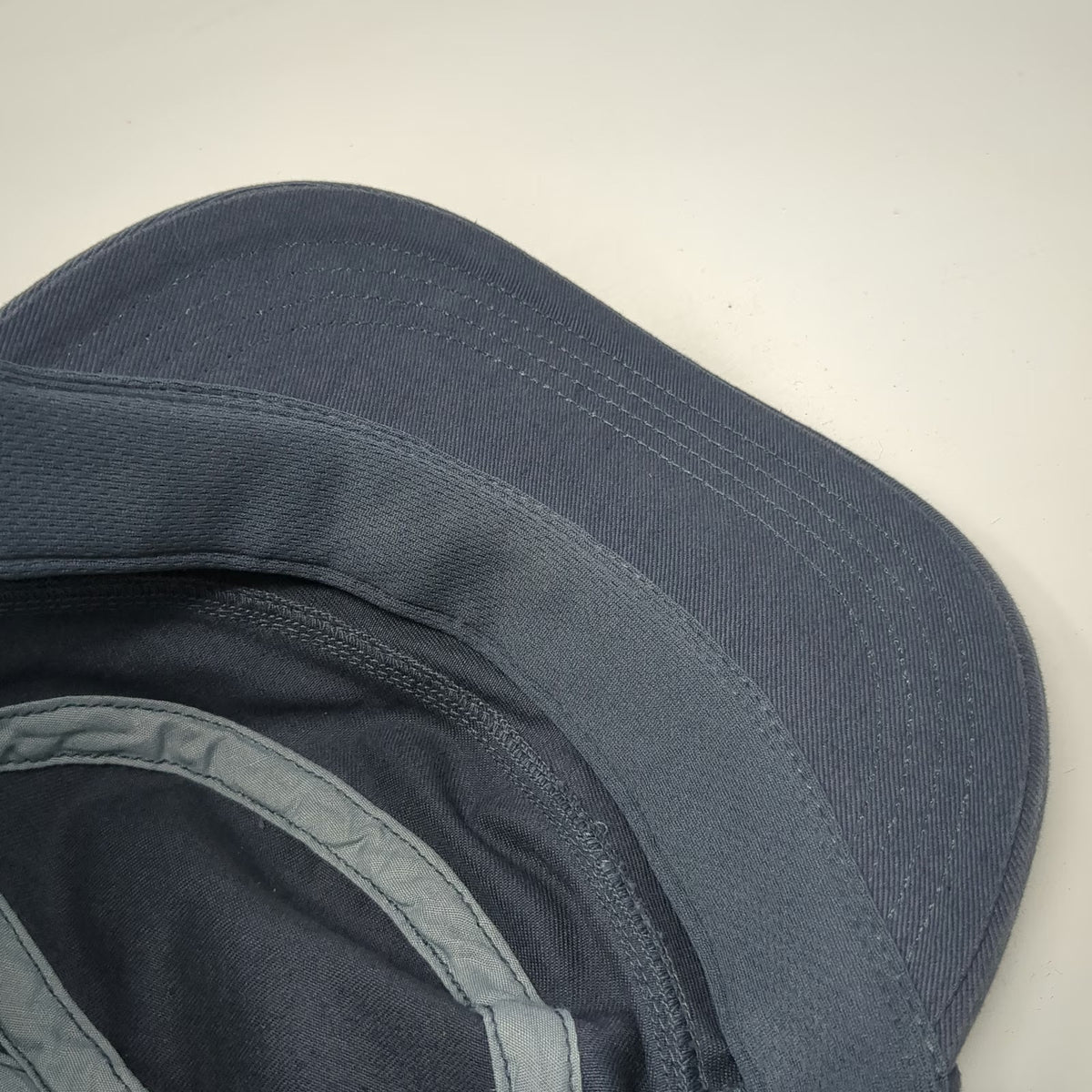 Adidas Army Cap Gray One Size Adjustable Cotton Hat Slideback Blue Patch Logo