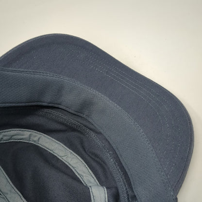 Adidas Army Cap Gray One Size Adjustable Cotton Hat Slideback Blue Patch Logo