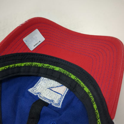 Reebok New York Rangers NHL Blue Red White XL Mesh Back Stretch Fit Shield Hat