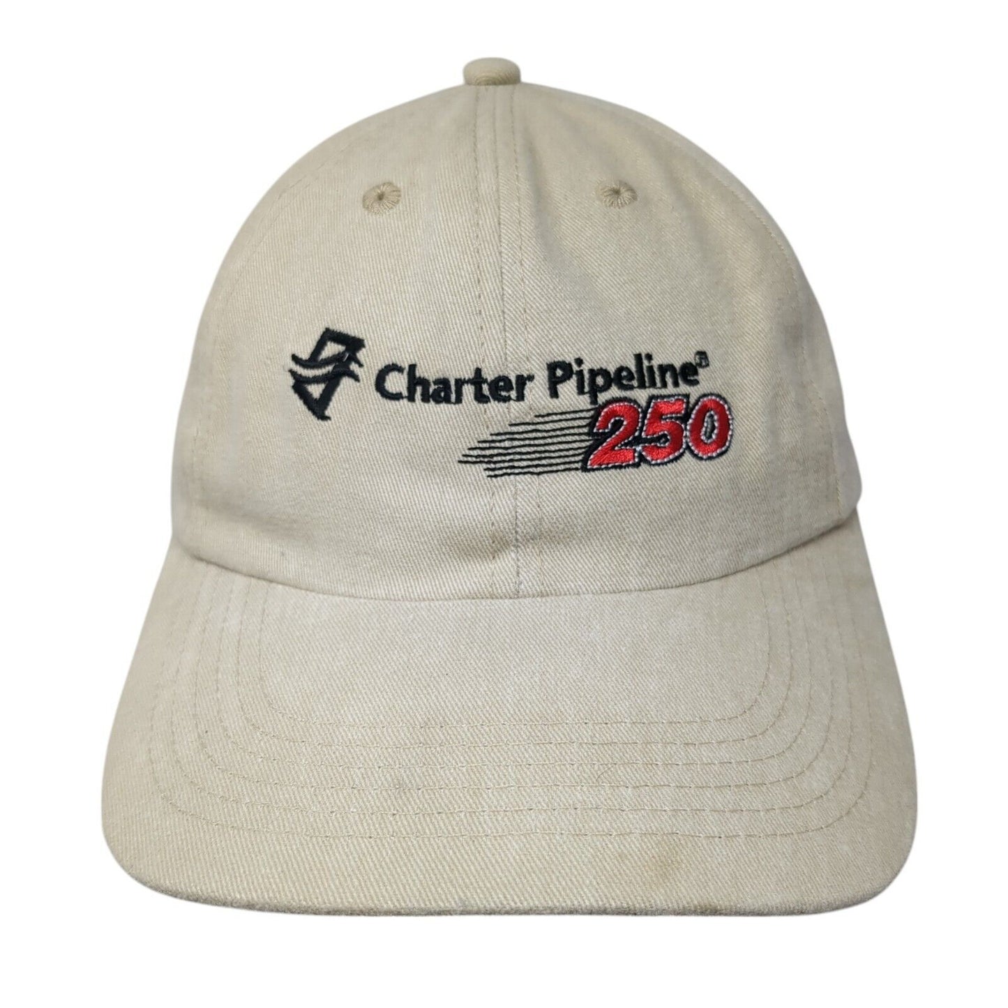 Charter Pipeline 250 Slideback Hat Tan One Size Adjustable Embroidered