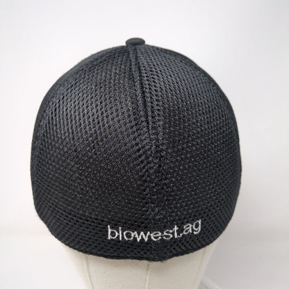 BioWest Ag Solutions Fitted Mesh Back Hat Black S/M Embroidered A-Flex