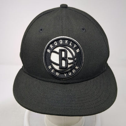 Brooklyn Nets NBA New Era Snapback Black One Size Flat Brim Gray Underbrim Hat