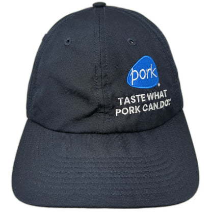 Richardson Baseball Cap Blue L Taste What Pork Can Do Polyester Slideback Logo