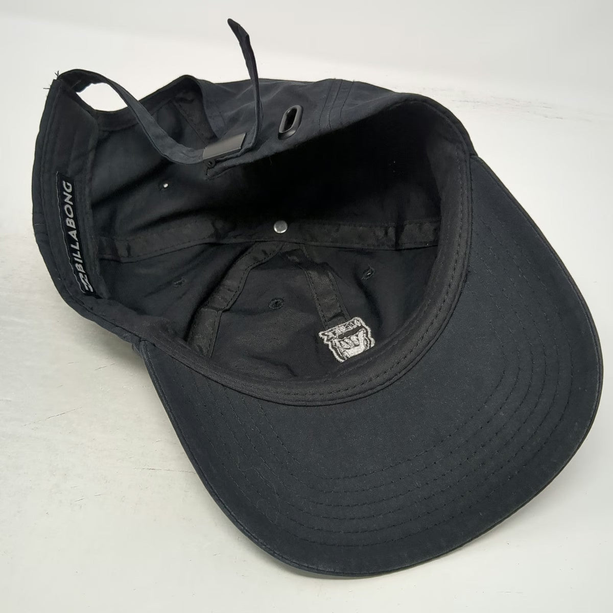 Billabong Baseball Cap Black OSFM Never Surfed Shaka Strapback Nylon Surf Hat