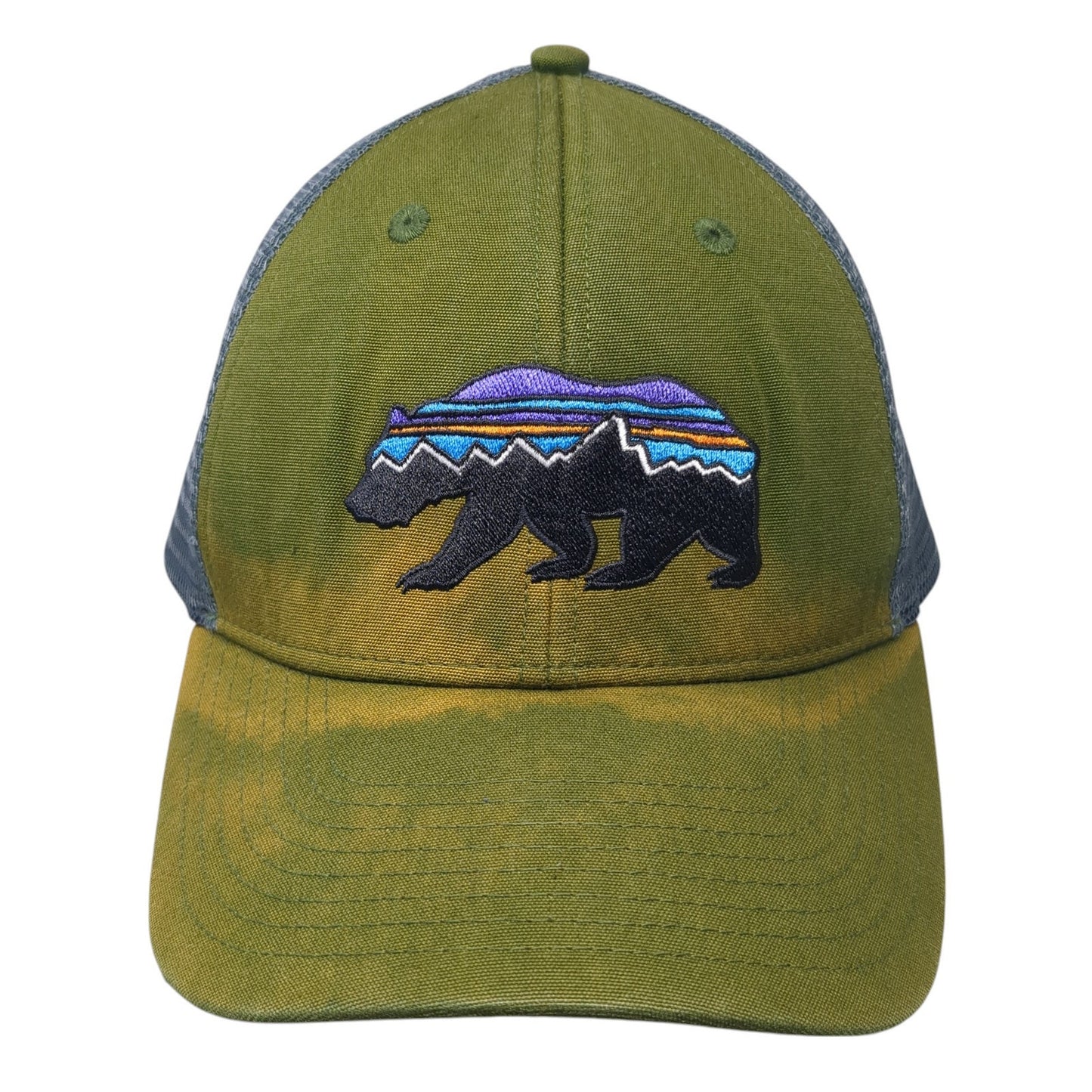 Patagonia Fitz Roy Bear Trucker Hat Multi One Size Embroidered Mesh Back