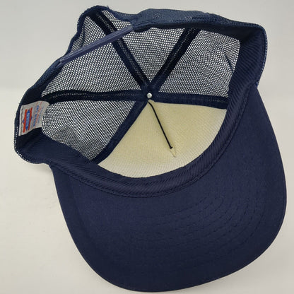 R&K Construction St. Peters MO Snapback Trucker Hat Blue OS Adjustable Mesh Rope