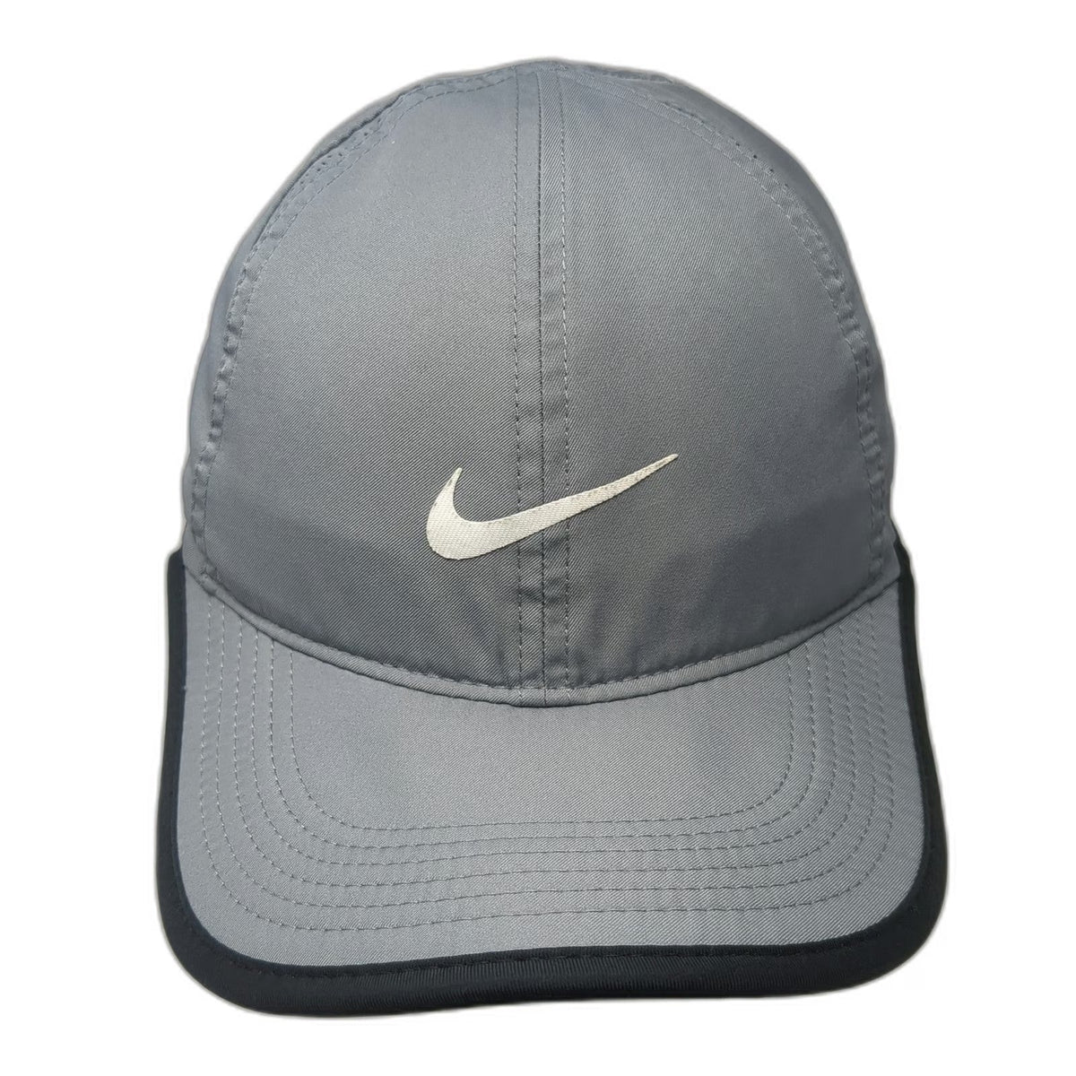 Nike Baseball Cap Gray One Size Dri-Fit Featherlight Strapback Recycled Hat