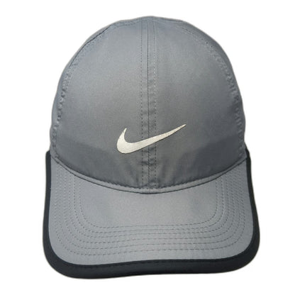 Nike Baseball Cap Gray One Size Dri-Fit Featherlight Strapback Recycled Hat