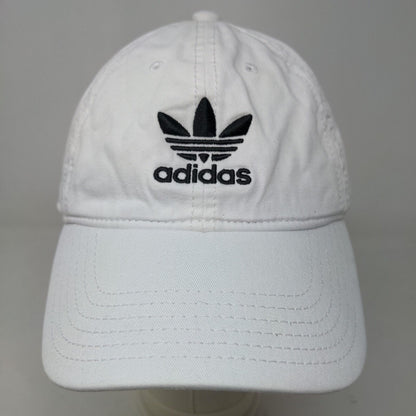 Adidas Men's Slideback Hat White Size OSFA Embroidered Trefoil Logo Cotton