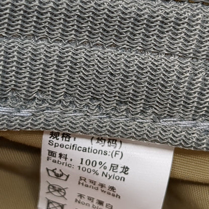 Unbranded Strapback 5 Panel Cap Tan One Size Adjustable Breathable Mesh Blank