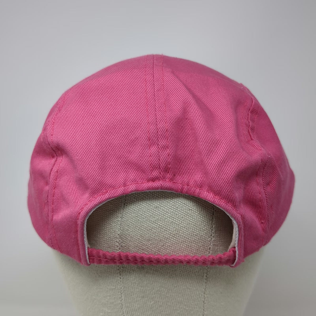 T.I. 5 Panel Pink White Satin Sugar Ball 96 Logo Slideback Camper Hat Vintage
