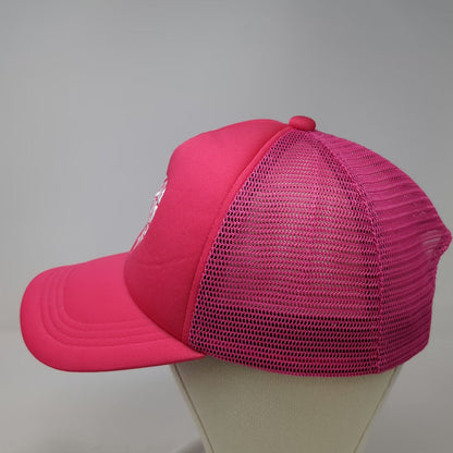 Ivory Belle Trucker Hat Pink White One Size Heart Quote Life You Create Snapback