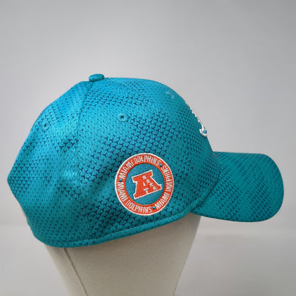 New Era Baseball Cap Blue XL Miami Dolphins NFL Team Curved Brim Stretch Fit Hat
